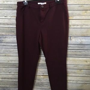 Lauren Conrad brushed wine soft legging fit pant